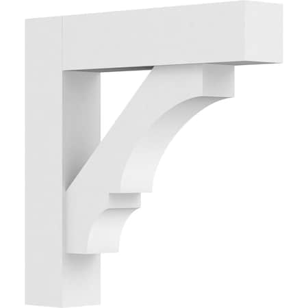 Standard Balboa Architectural Grade PVC Bracket With Block Ends, 3W X 16D X 16H